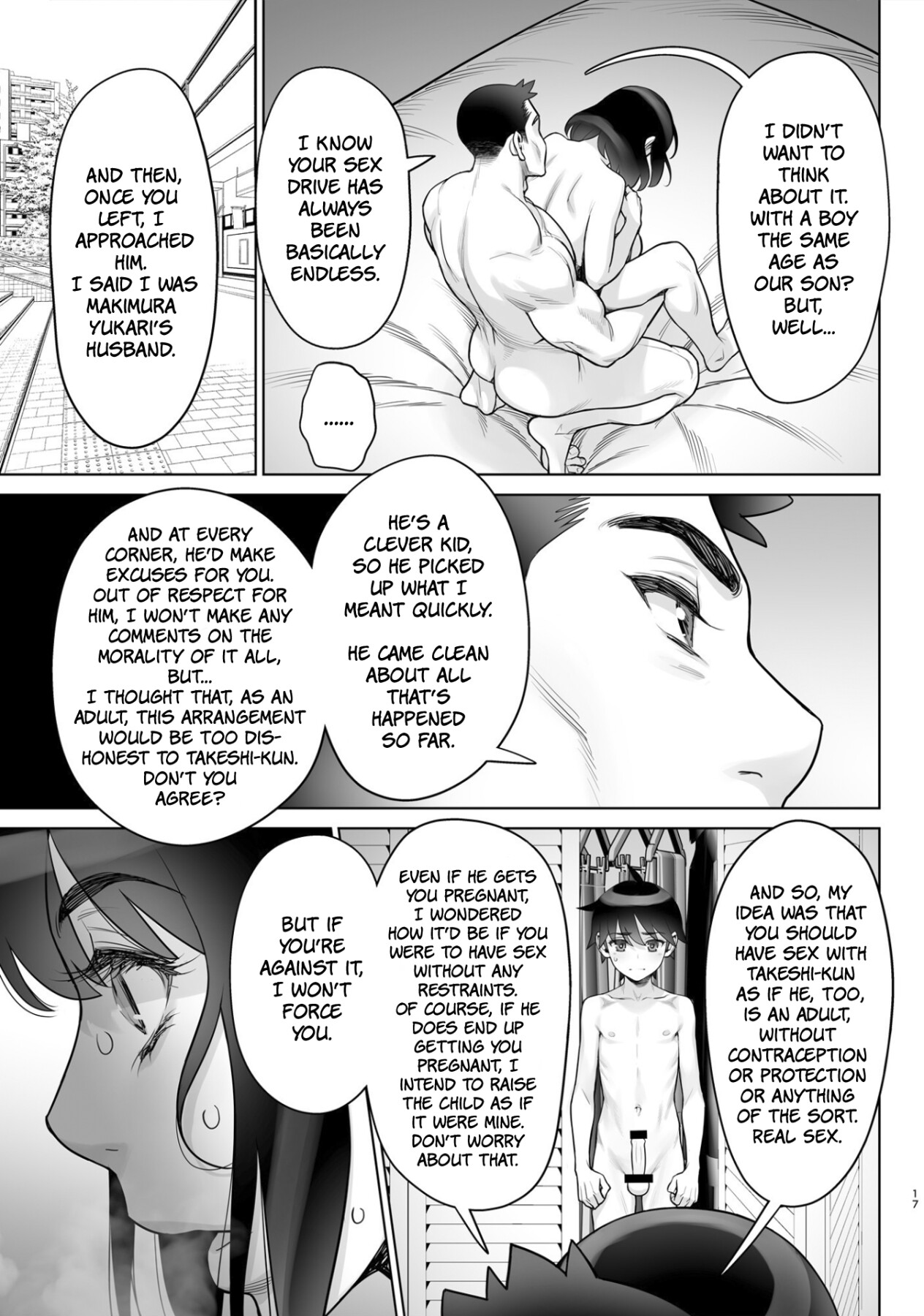 Hentai Manga Comic-Beautiful Wife Makimura Yukari Series 7 - Hot, Steamy, Baby-Making Sex With Her Son's Classmate!-Read-15
